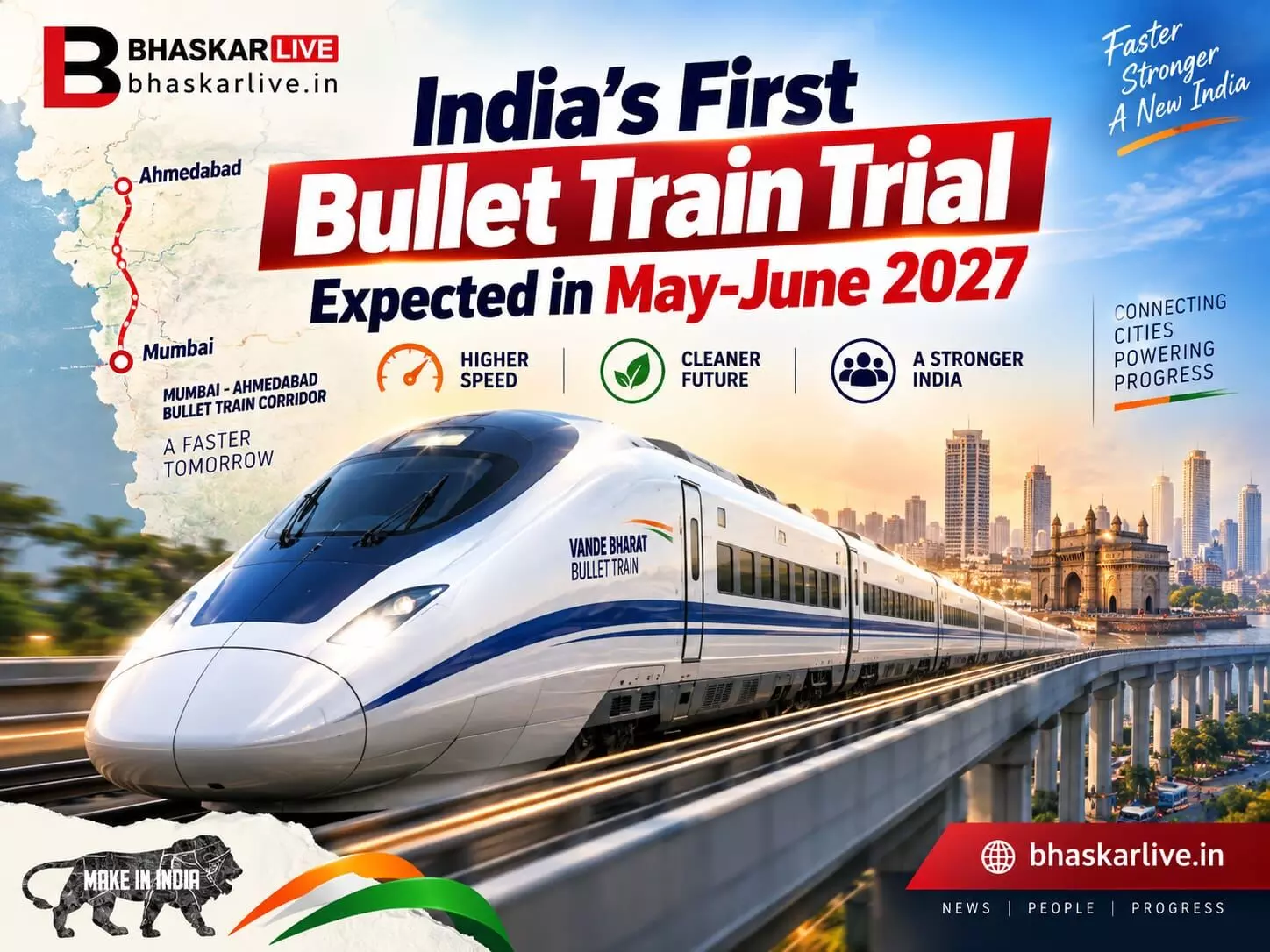 India’s First Bullet Train Trial Expected in May-June 2027