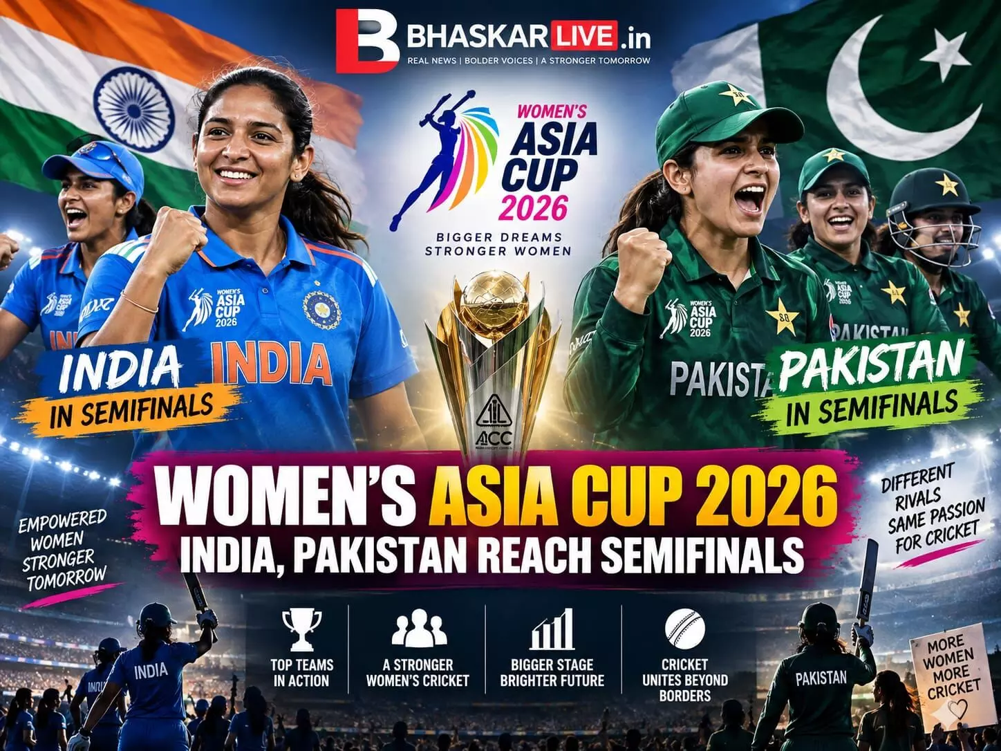 India, Pakistan Reach Semifinals